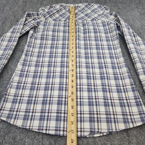 Orvis Shirt Womens 4 Plaid Long Sleeve 1/2 Button Up Top Casual Pockets Outdoor - Picture 6 of 14